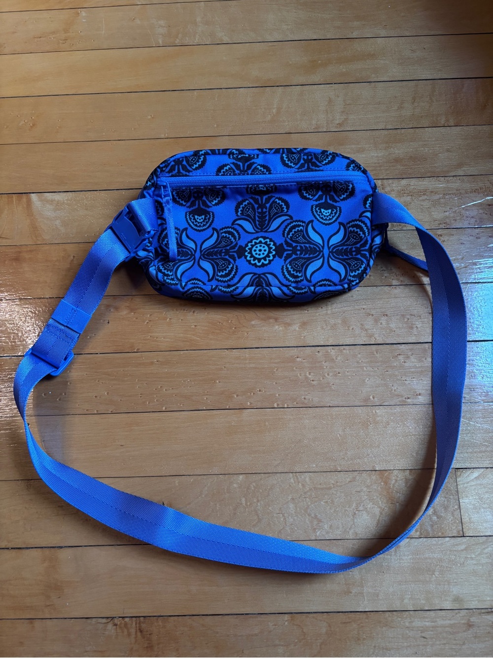 NWOT Vera Bradley Lighten Up Large Cube Belt Bag | Floral Blue Fanny Pack - Picture 4 of 16